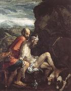 Jacopo Bassano The good Samaritan oil on canvas